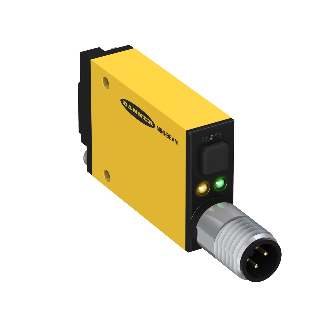 Banner Engineering Photoelectric Sensor; Polar Retro; Rectangular; 0.01-3m Range; 10-30VDC; NPN&plus;PNP; LO/DO Configurable; M12 QD